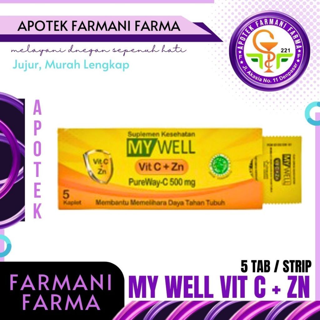 MY WELL VITAMIN C + ZINC ISI 5 KAPLET / VITAMIN / ZINC / VITAMIN C / SISTEM IMUN