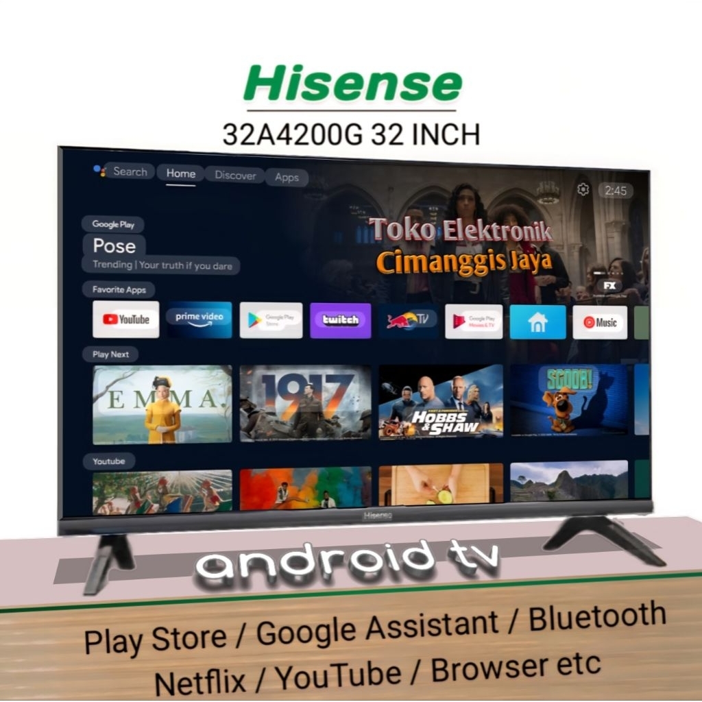 android smart tv led digital Hisense 32 inch