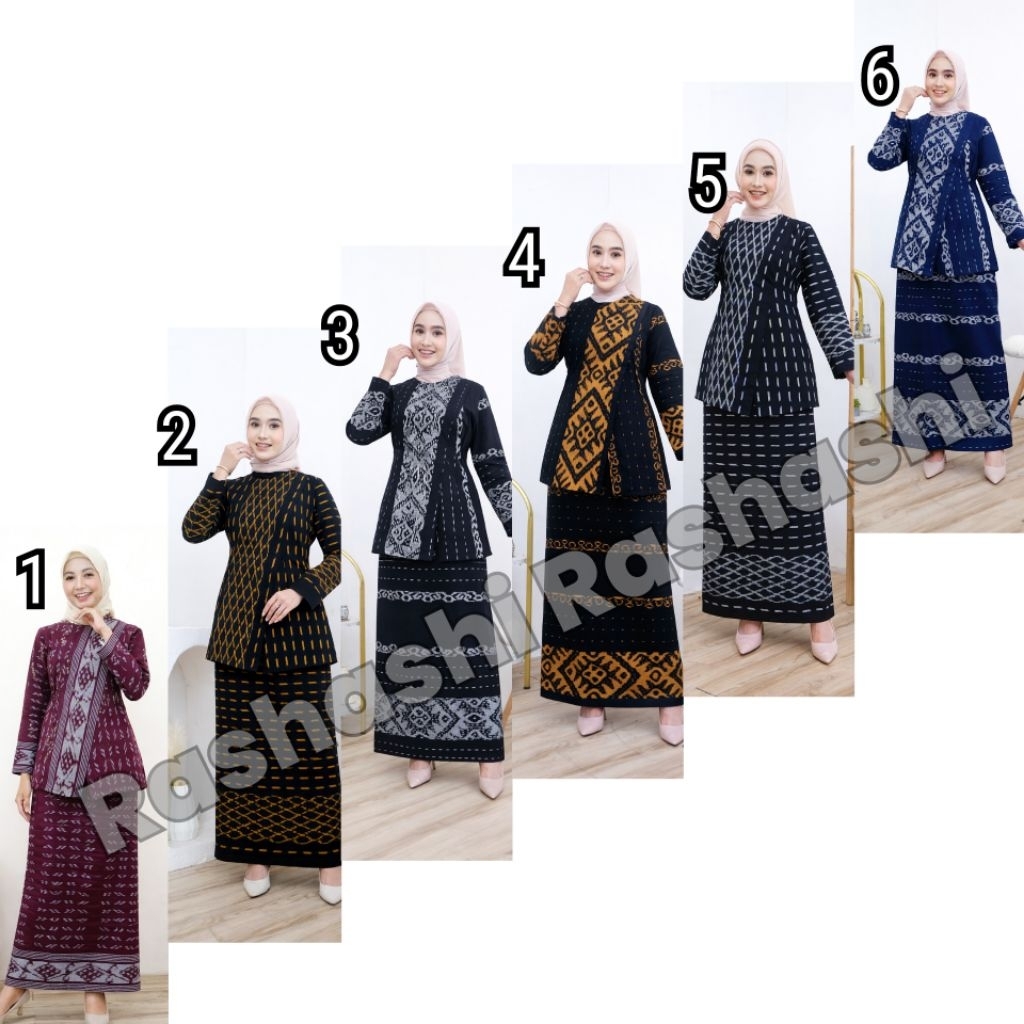 INARA SET MAHALINI setelan wanita tenun modern kekinian Set blouse rok panjang batik etnik by rashas