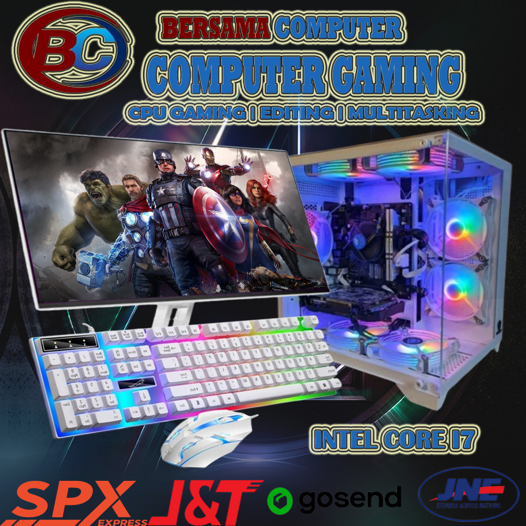 CPU GAMING I5 10400F RAM 32GB SSD 256GB VGA RTX 3050 FULLSET