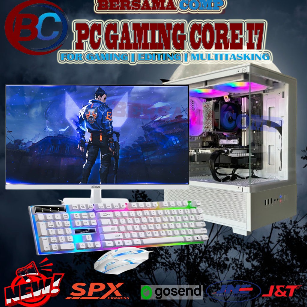 PC INTEL GAMING CORE I7 RAM 16GB SSD 256GB VGA RTX 3050 FULLSET