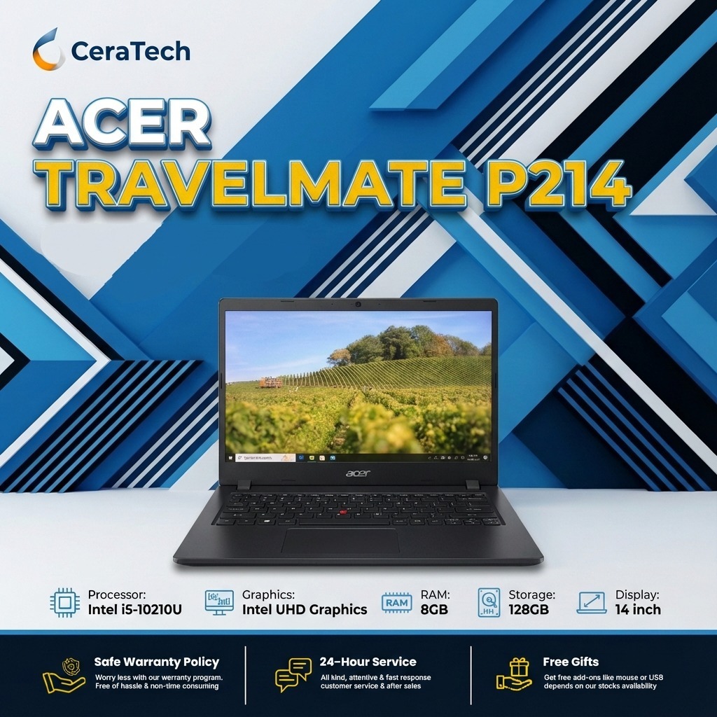Acer Travelmate P214-52 Intel core i5-10210U 8 CPU Ram 8  SSD 128