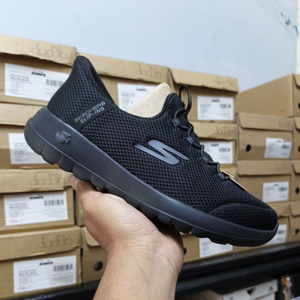 Sepatu Skechers Go Walk Joy Zara Black slip ins Original Resmi Sport Station