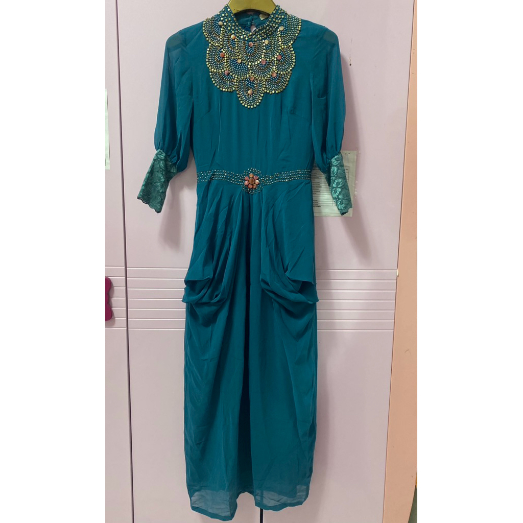 Solemio Dres Gamis Tunic Baju Lebaran payet preloved