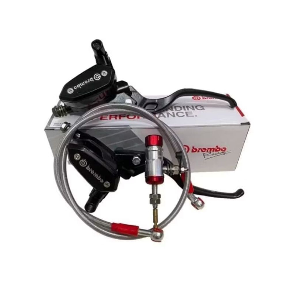 Master rem  double oval kopling hidrolik model rcb satu set stut selang 95cm pnp fu vixion ninja klx