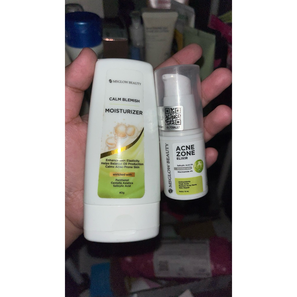 preloved ms glow mois & serum acne