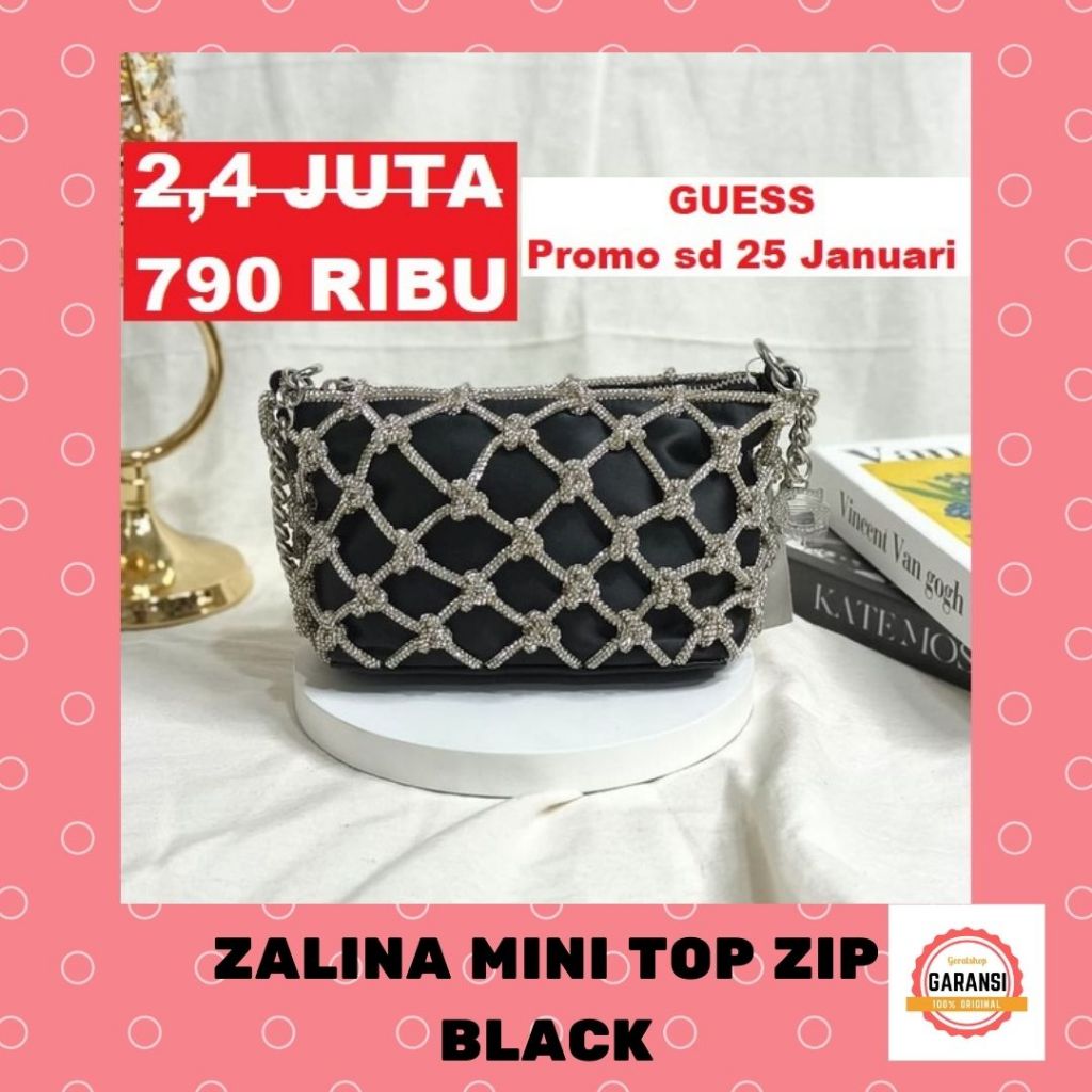 Tas Guess seri ZALINA TOP ZIP shoulder bag 100% Original Store