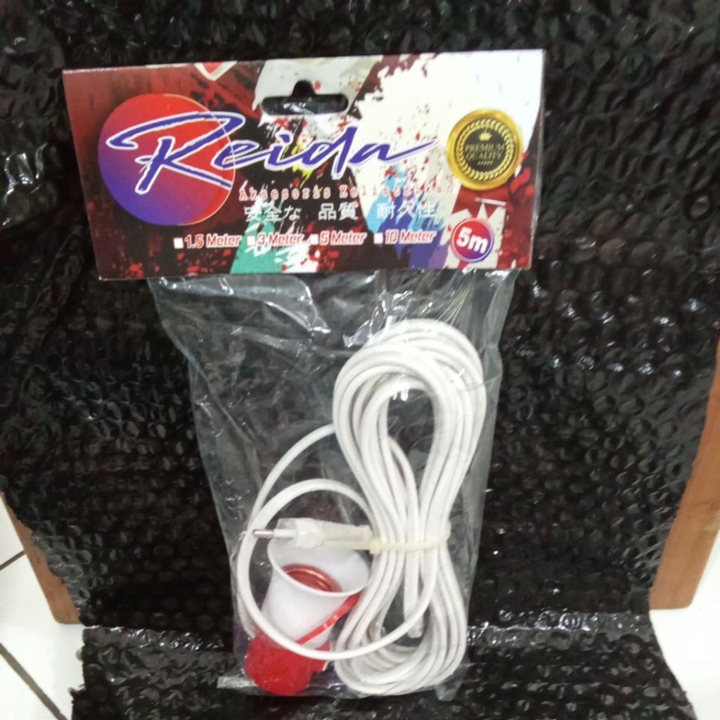REIDA Fitting Gantung + Saklar + Kabel 5 Meter