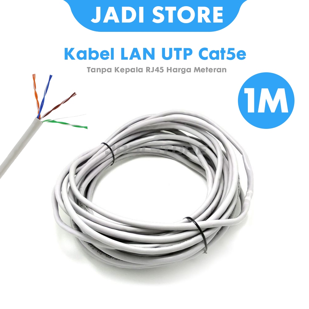 DIGILINK Kabel LAN UTP Cat5e Original 1 Meter Grey Kabel Jaringan Internet Meteran TANPA KEPALA RJ45
