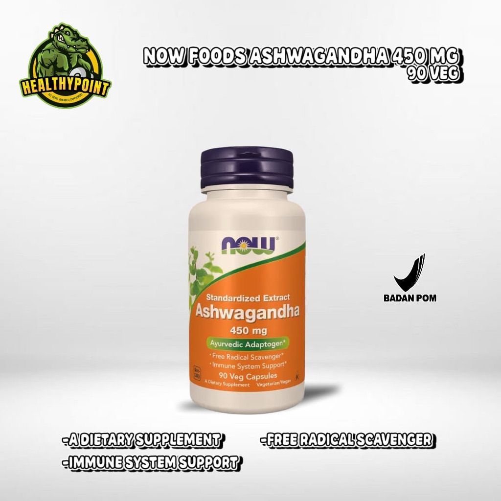 Now Foods Ashwagandha 450 Mg 90 Veg Capsules Aswaganda