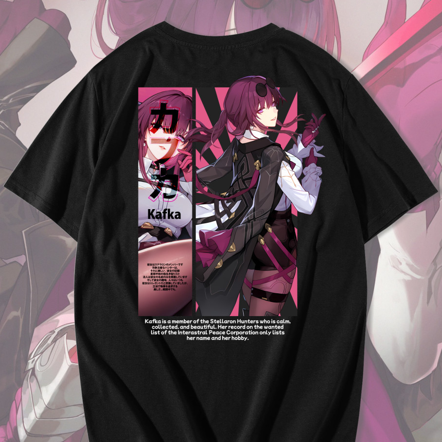KAOS KAFKA HONKAI STAR RAIL - KAOS DISTRO PRIA & WANITA ANIME & GAME DESIGN HONKAI STAR RAIL KAFKA