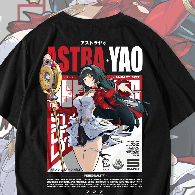 KAOS ASTRA YAO ZENLESS ZONE ZERO - KAOS DISTRO PRIA & WANITA KAOS ANIME & GAME ZZZ ASTRA YAO