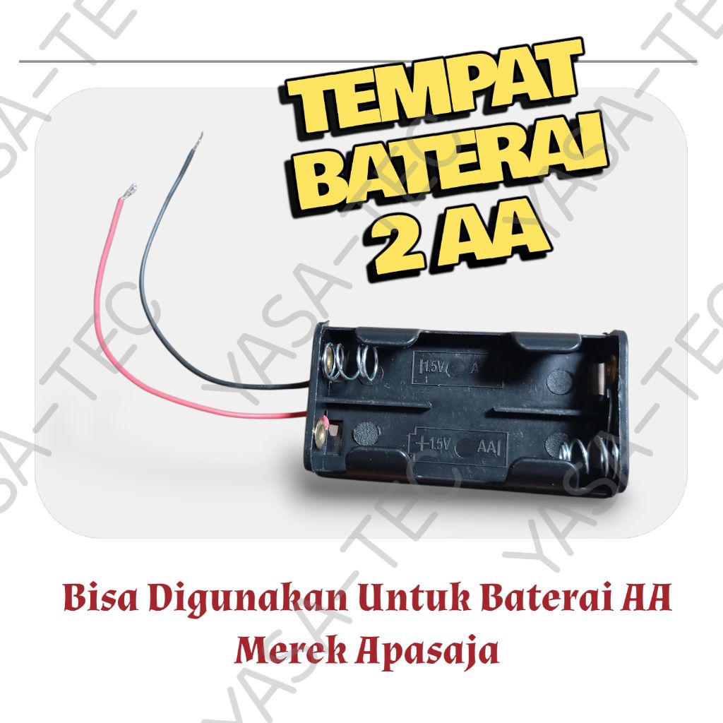 TEMPAT BATERAI AA 2, BATERAI HOLDER AA 2