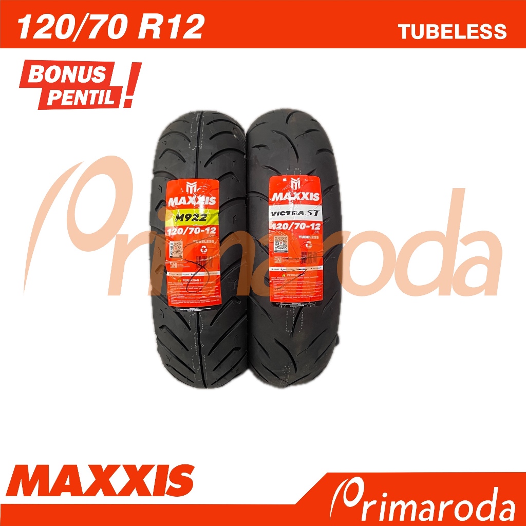 Ban Depan Vespa GTS 300 SuperTech Tubeless Maxxis 120/70 Ring 12