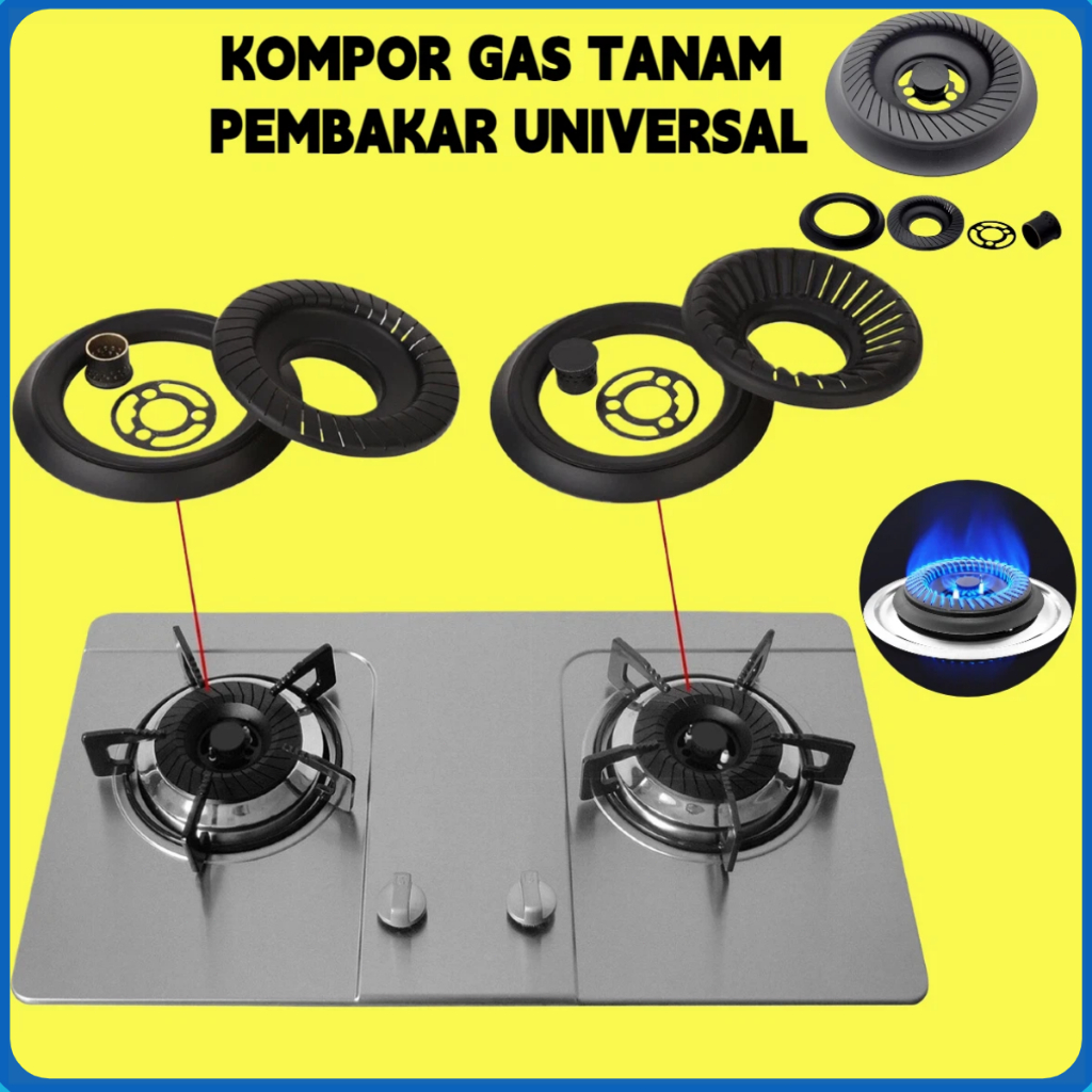 Burner Kompor Gas Tanam Sparepart Niko Original Api Biru Kuat Universal Untuk ProGas Domo Amor Rivie