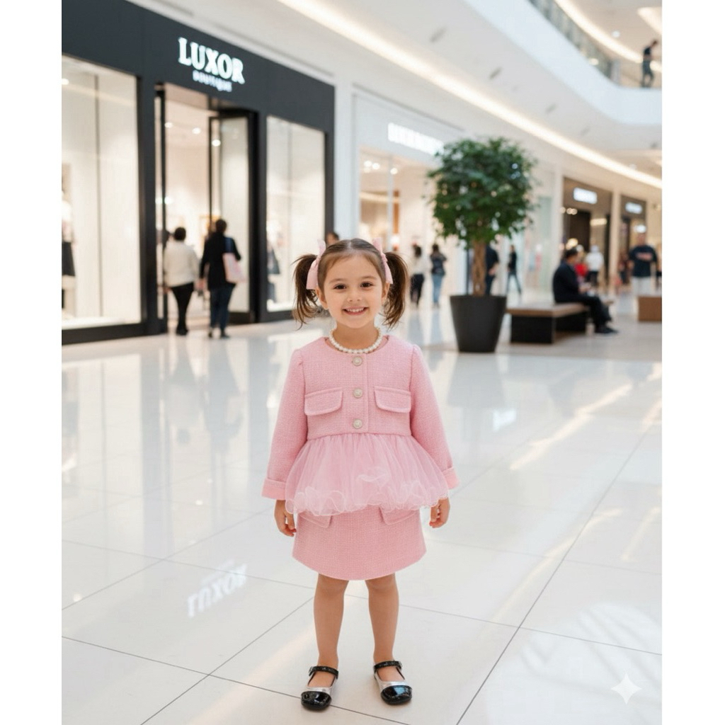 ZB SETELAN TWEED ANAK GEMOY