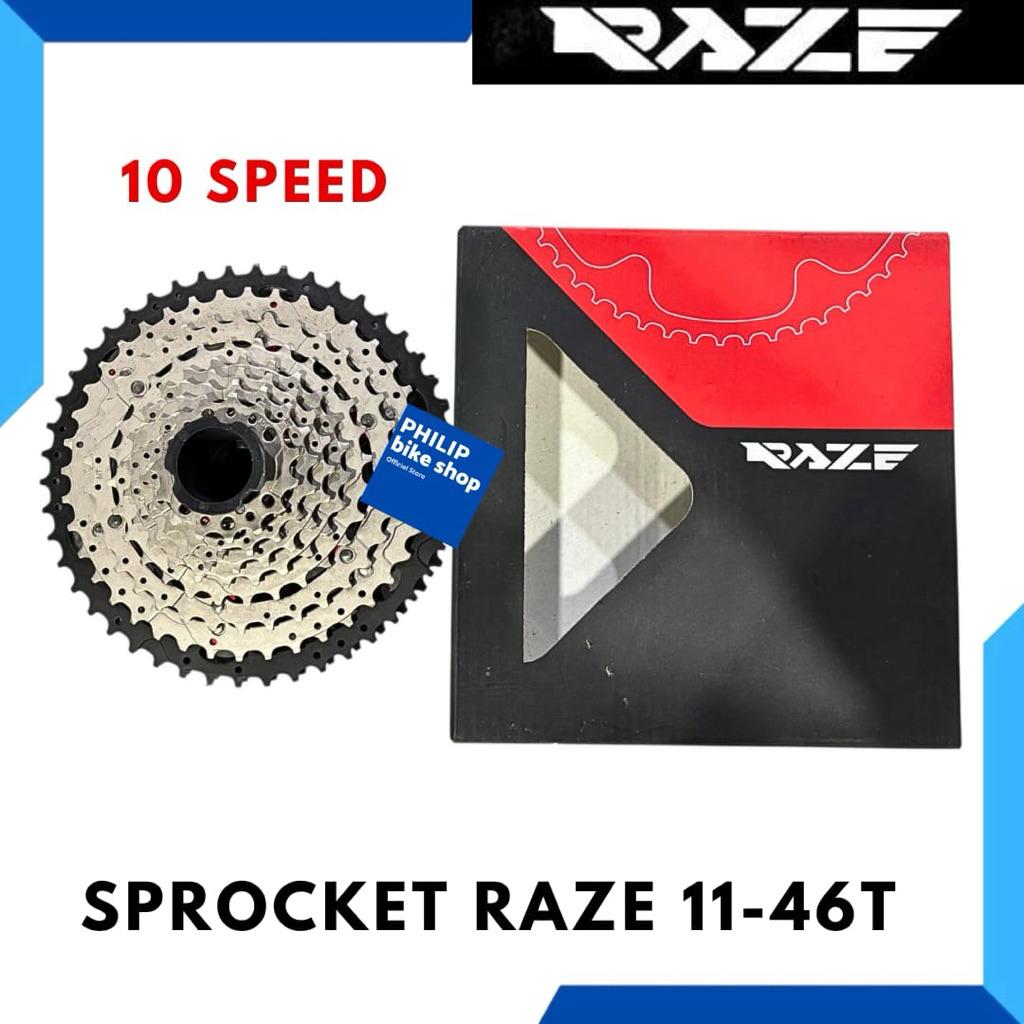 Cassete Sprocket Raze 10 Speed 11 - 46T Silver