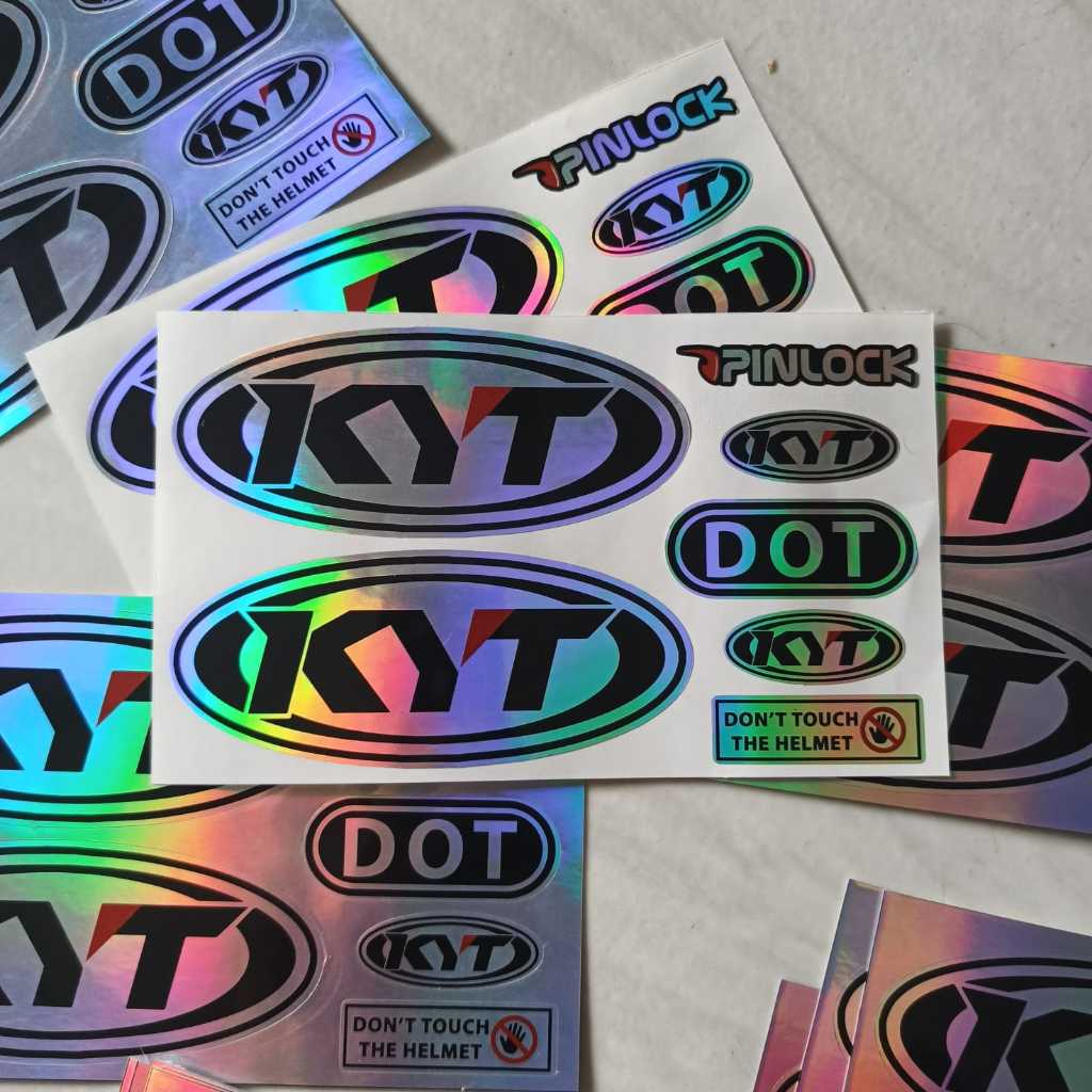 Sticker vinly hologram helm kyt kyoto dll