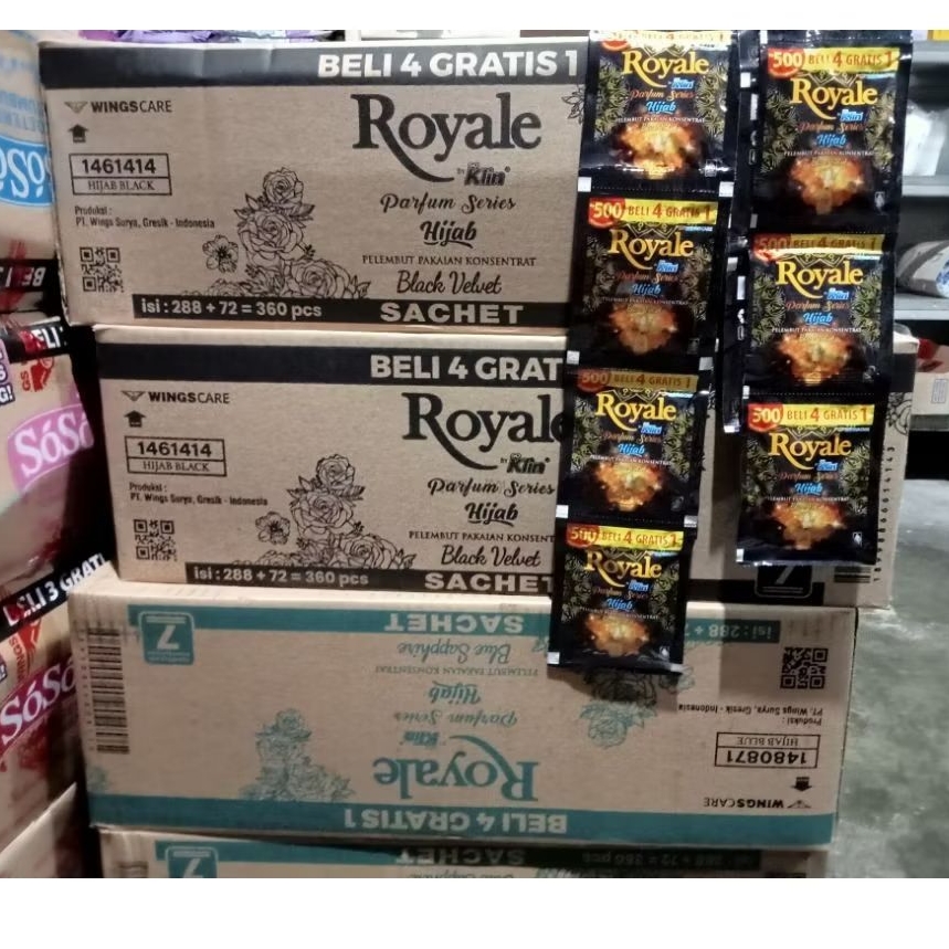 360 sachet - 1 Dus royale pewangi pakaian 14 ml
