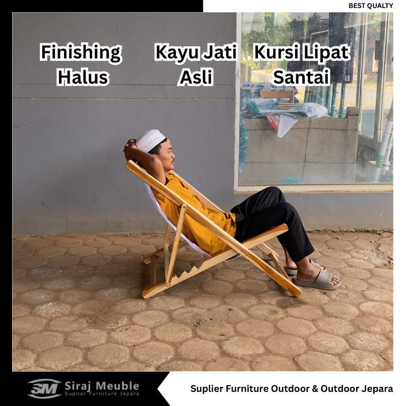 Kursi Lipat / Kursi Santai / Kursi Malas Lipat Kursi Goyang Bali Kursi Lipat Kayu Jati