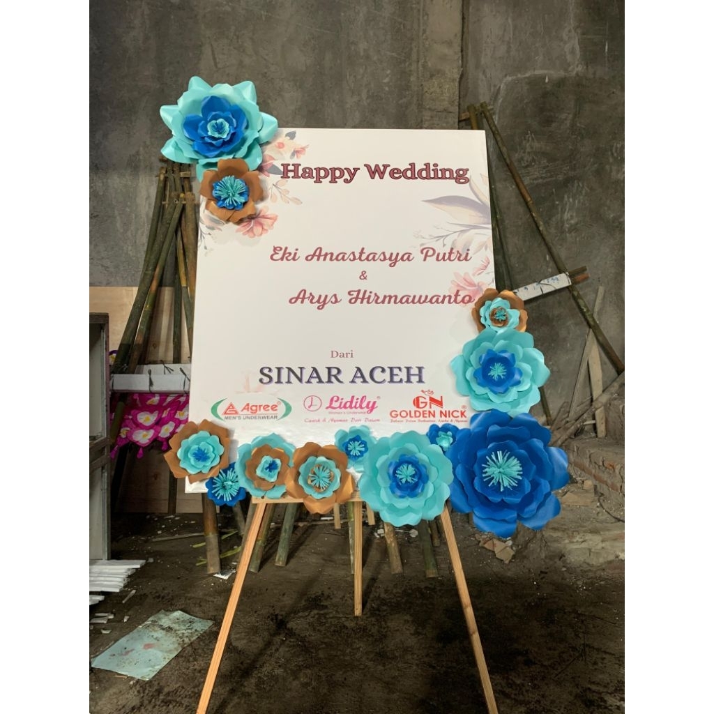 Papan Ucapan Paper Flower