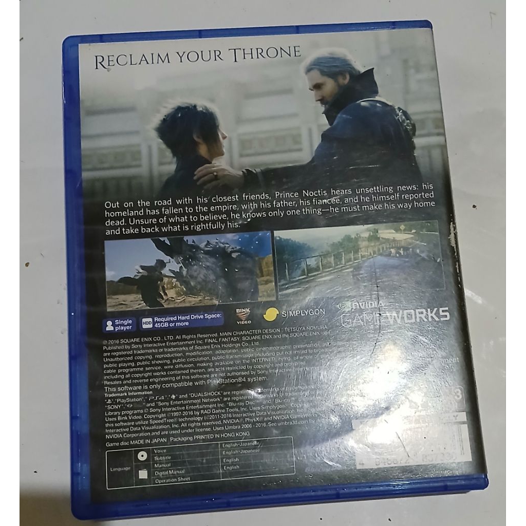 BD PS4 final fantasy xv