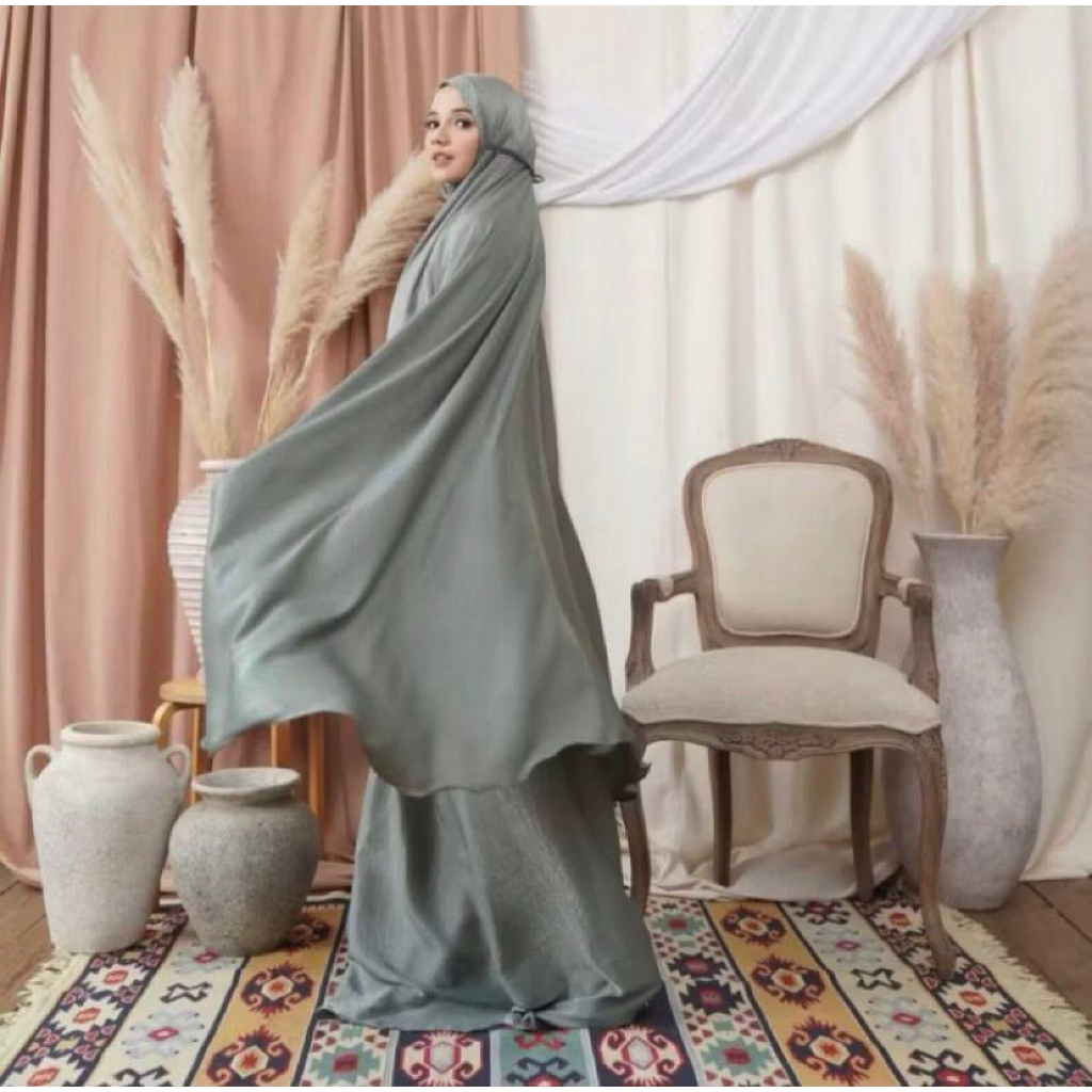 MUKENA SANTORINI POLOS / MUKENA TRAVELLING / MUKENA MEWAH BY ARMII.ID