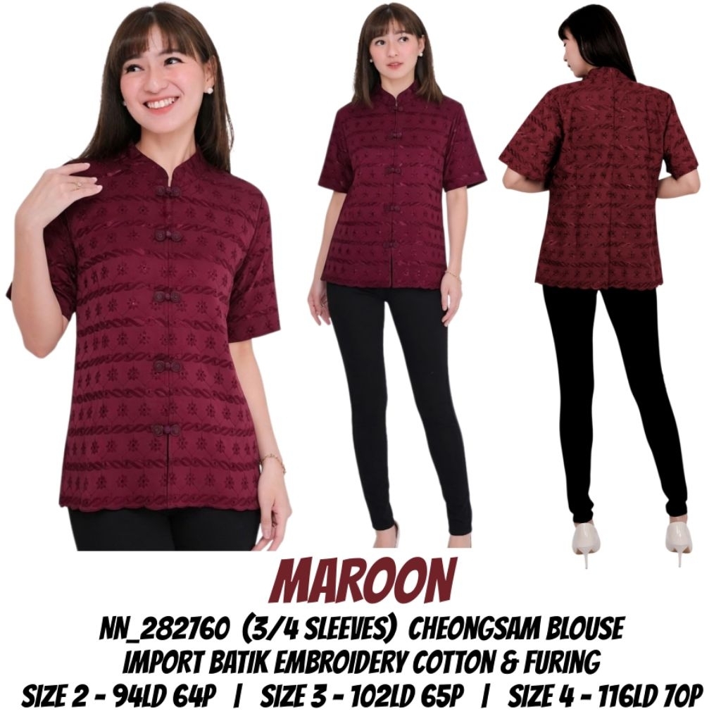CHEONGSAM/BLOUSE/IMLEK/KATUN//BORDIER/BATIK