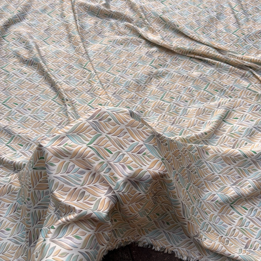 Kain Satin Silk Motif Geometris - Bahan Silk Premium Mewah & Glowing - Meteran Untuk Gamis, Dress, T