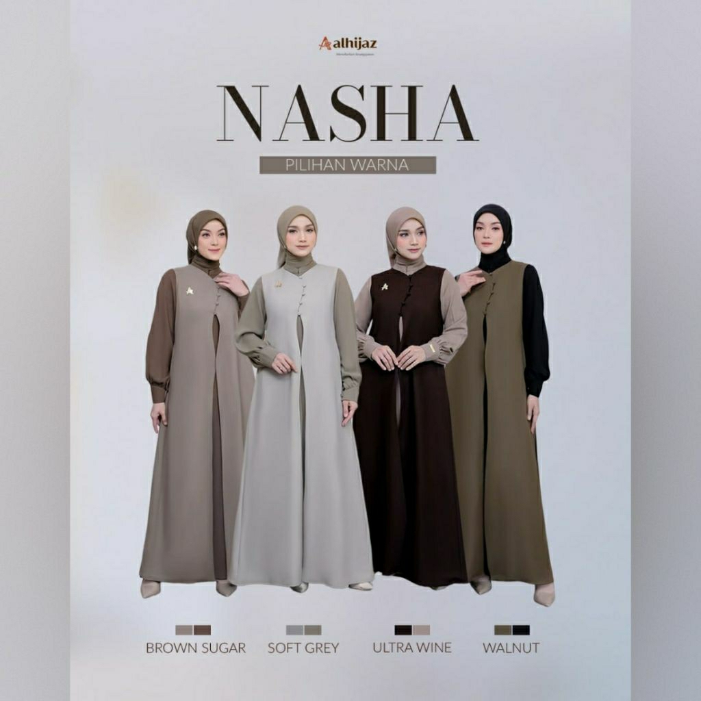( HARGA YG TERTERA HARGA DP ) OPEN PO GAMIS DEWASA || NASHA BY ALHIJAZ || DRESS DEWASA