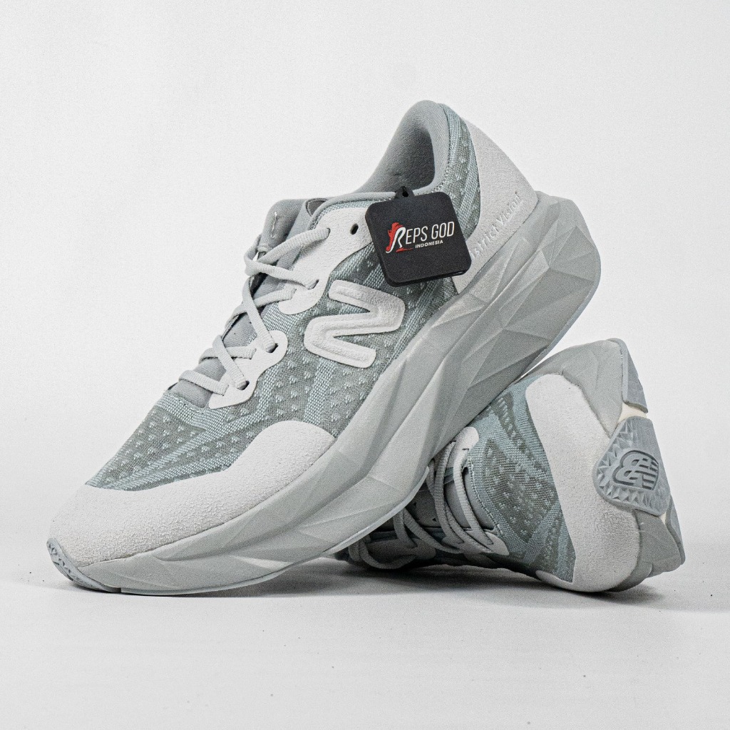 Sepatu New Balance FuelCell Supercomp Elite V4 District Vision Aluminum Grey Sneakers Running Olahra