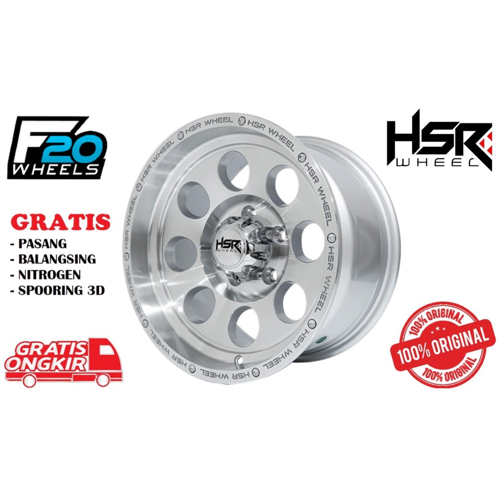 VELG RACING HSR DUFFY R15 Untuk Mobil Grandmax Rush Terios Innova PCD 5x114.3 ET0 TERBARU