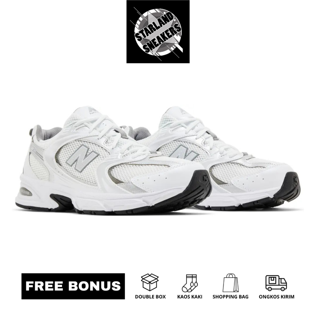 StarlandSneakers - Sneakers NB 530 White Silver Metalic Made In Vietnam 100%