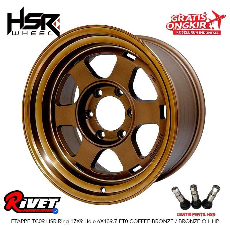 VELG DESIGN OFFROAD HSR ETAPPE RING 17 PCD 6X139,7 BRONZE UNTUK MOBIL TRITON NAVARA DMAX HILUX Dll