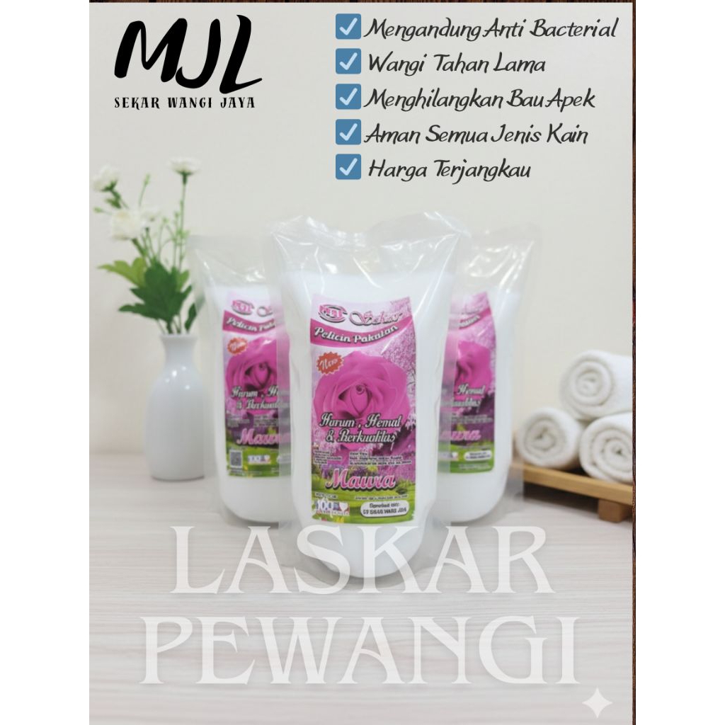Pelicin Dan Pewangi Pakaian Laundry - Pelicin Setrika Pakaian Laundry Extra Wangi Tahan Lama