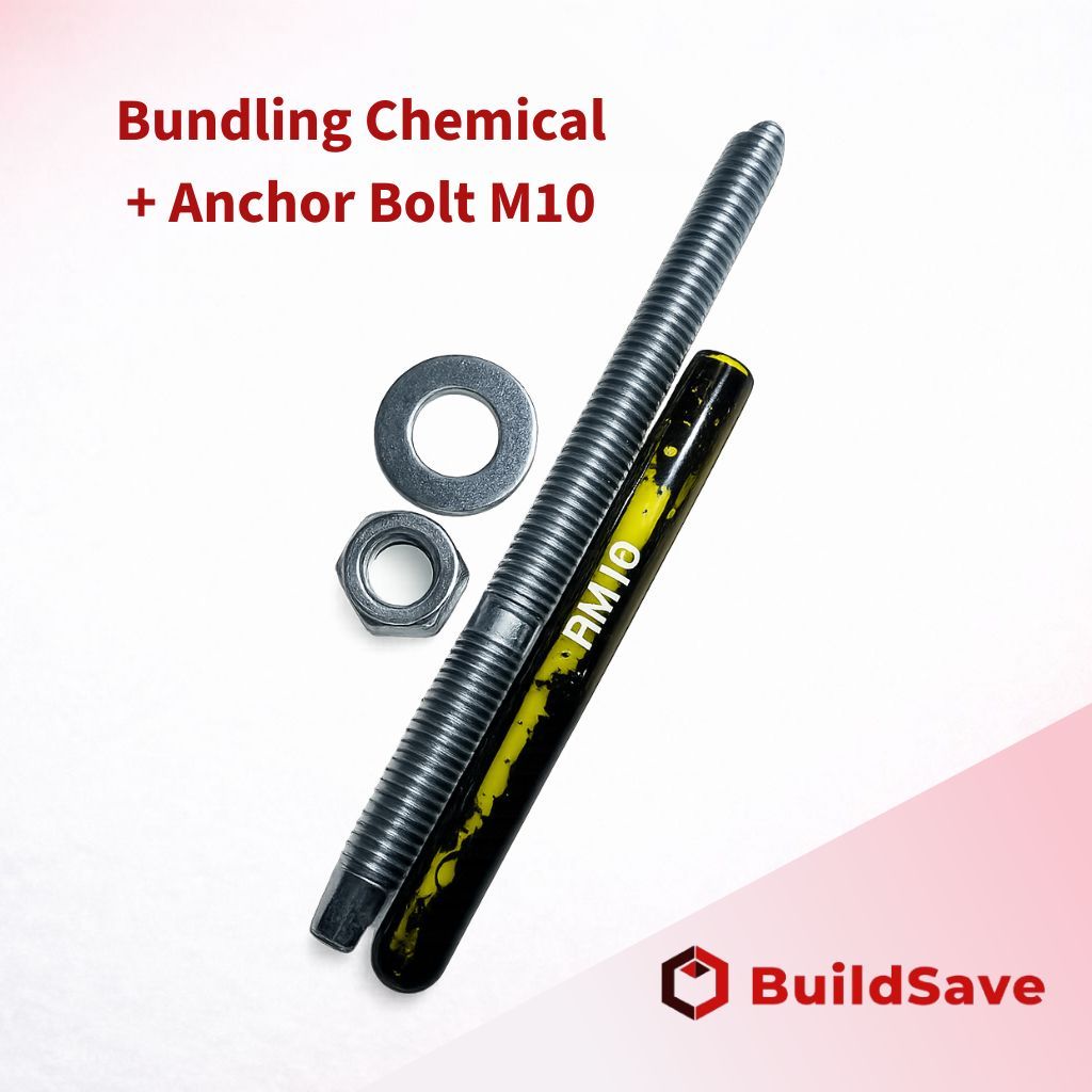BUNDLING CHEMICAL ANCHOR M10 DAN ANCHOR BOLT M10X130 BUNDLING LEM KAPSUL DAN ANGKUR M10