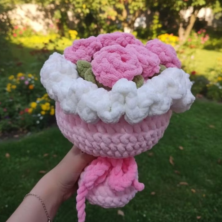 Boneka Buket Bunga Rajut