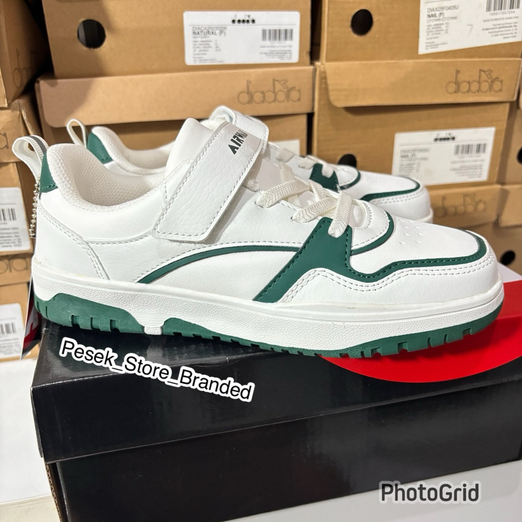 Sepatu Airwalk Decker JR putih hijau size 35 saja original sale