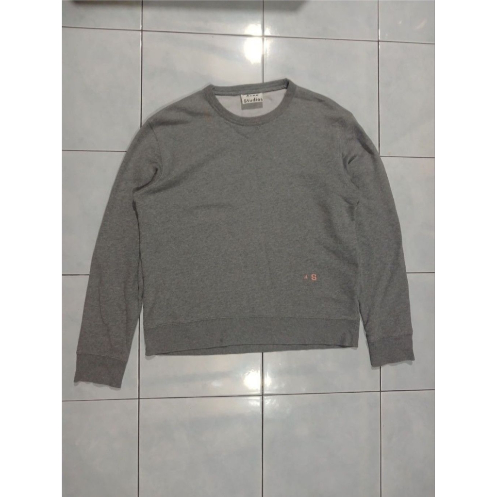 Acne Studios Sweater Boxy Grey Original Made in Portugal