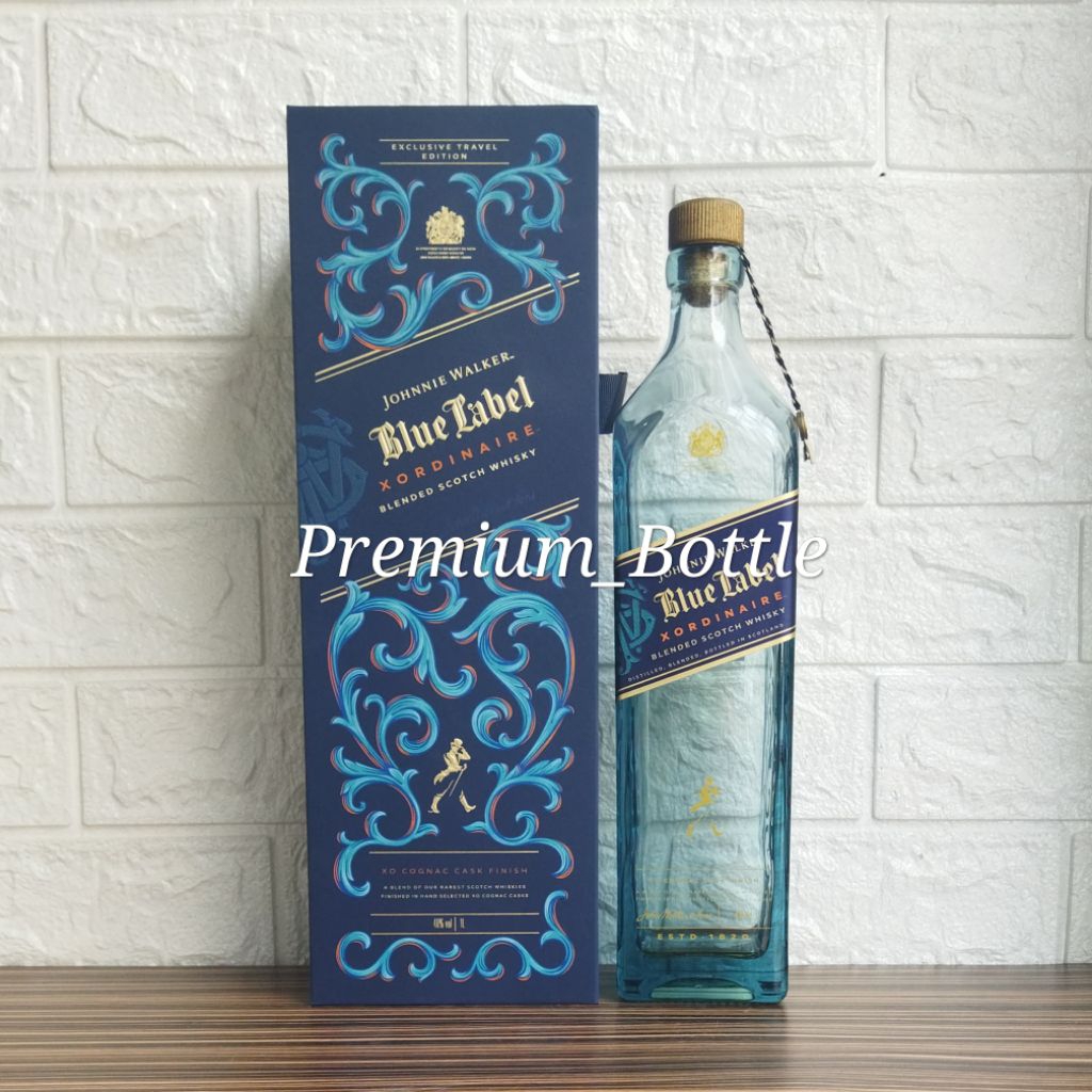 Botol Kosong JW Blue Label Xordinaire 1Liter + Box