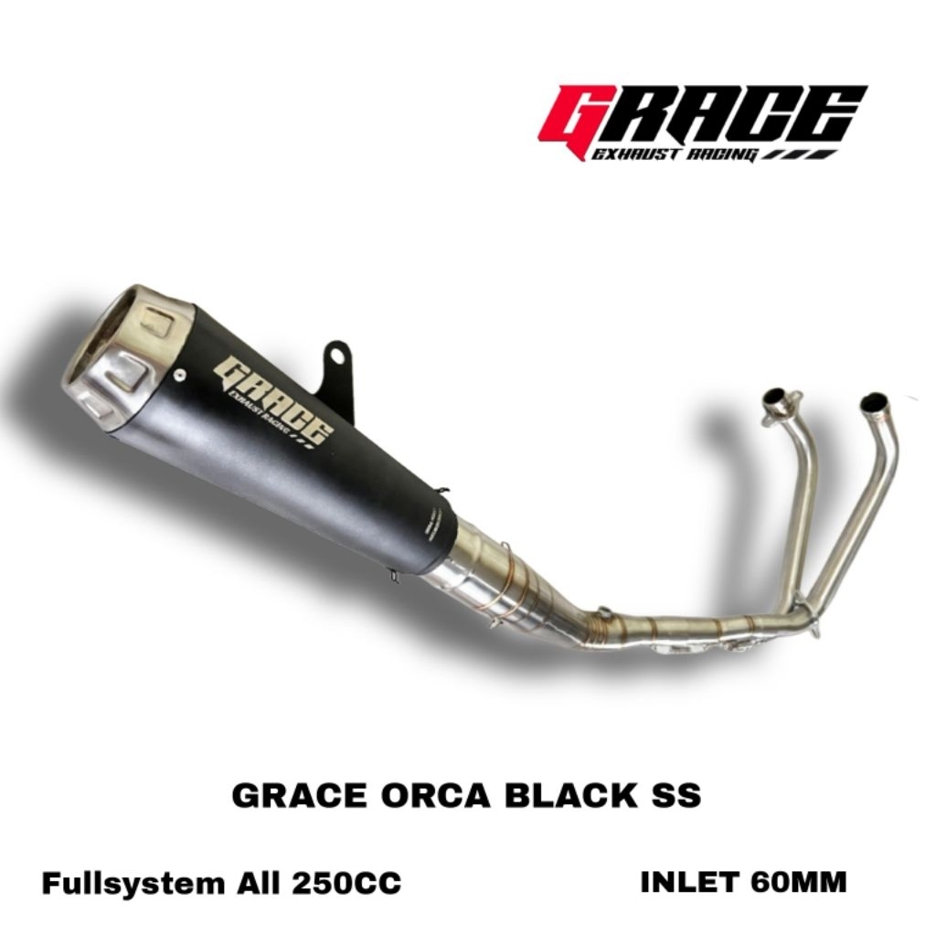 knalpot fullsystem cbr250rr R25/mt25 ninja250 original Grace Type orca black