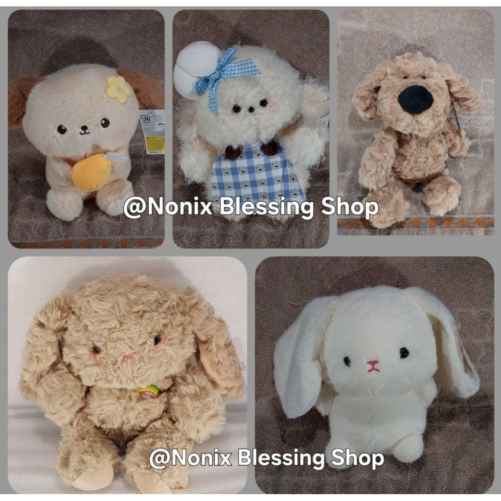 (BONEKA IMUT MURAH) Boneka binatang Anjing, Kelinci, Beruang / Mainan Boneka Premium Lucu OH SOME / 