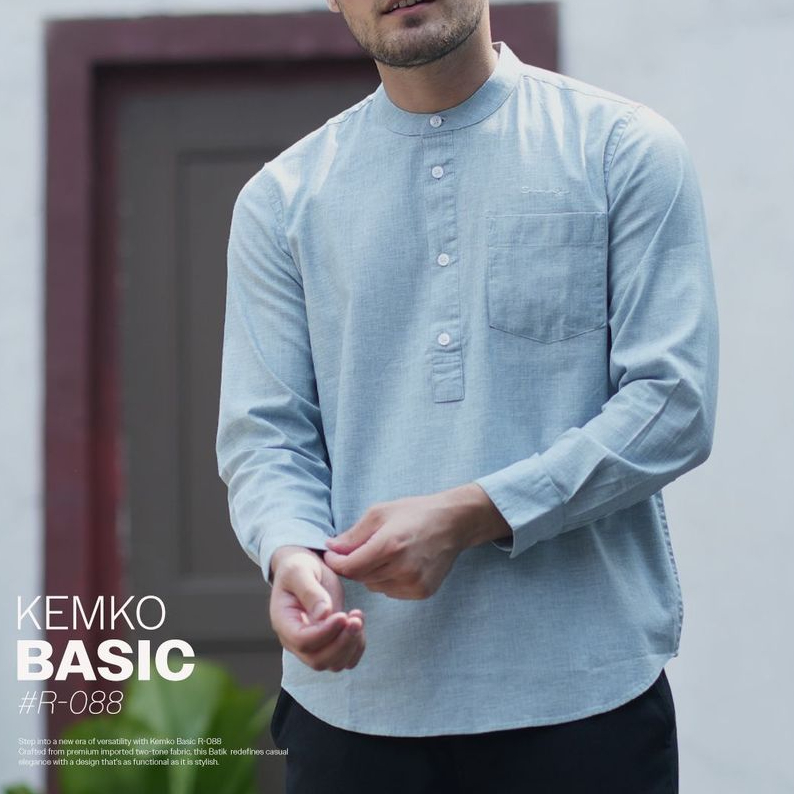 Baju Koko Samase R088 Kemko Pria Muslim Lengan Panjang