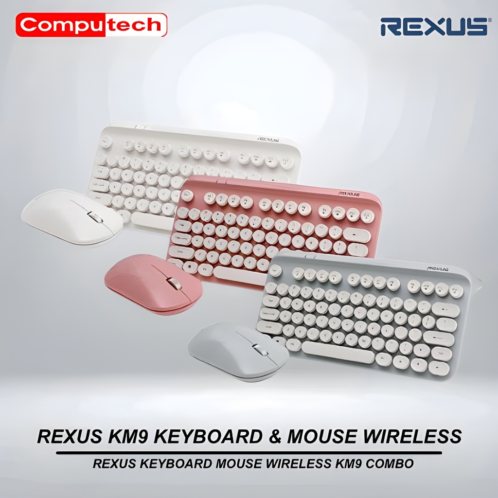 REXUS KM9 Wireless Keyboard & Mouse Original