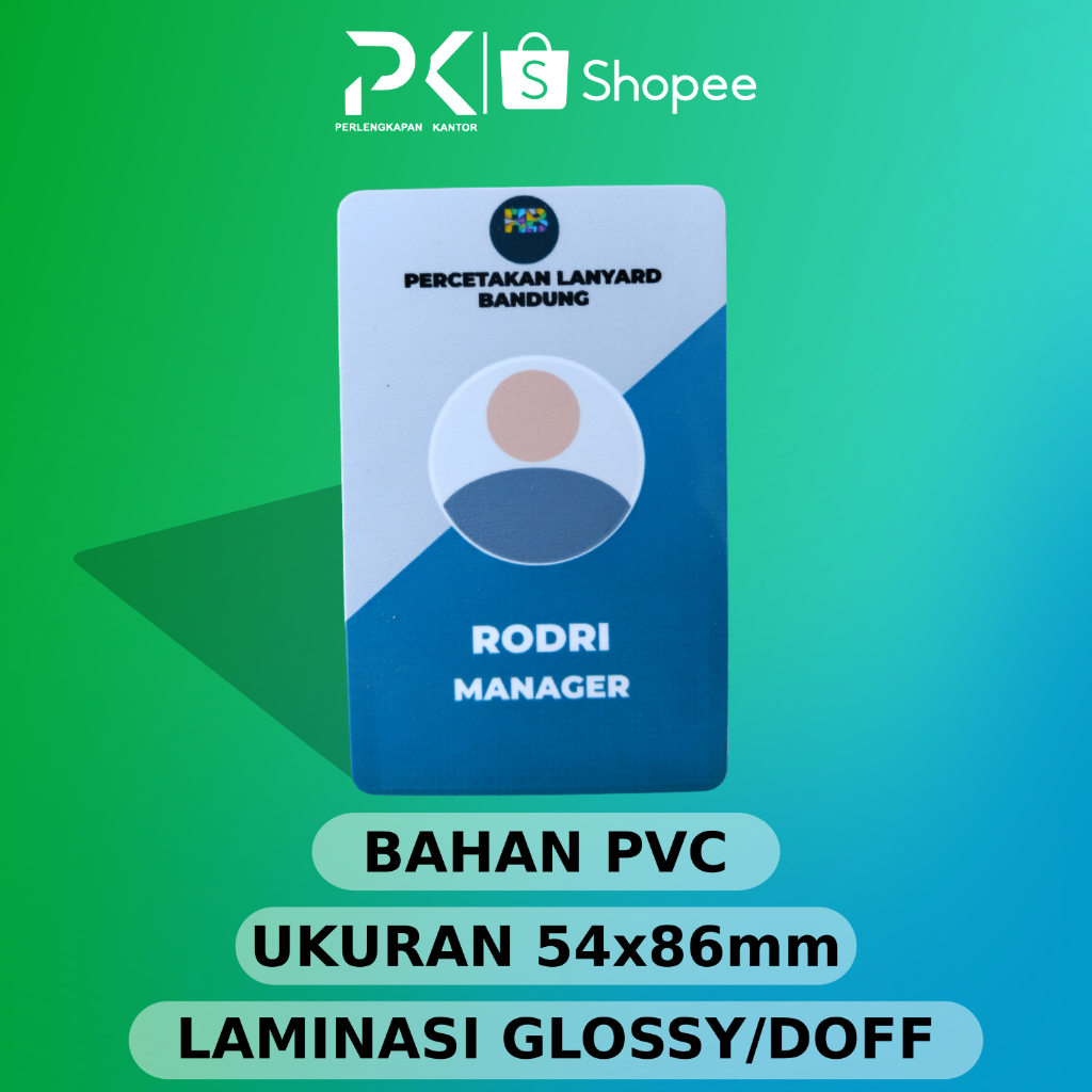 Cetak Id card Kartu karyawan,panitia,osis bahan pvc satuan grosir
