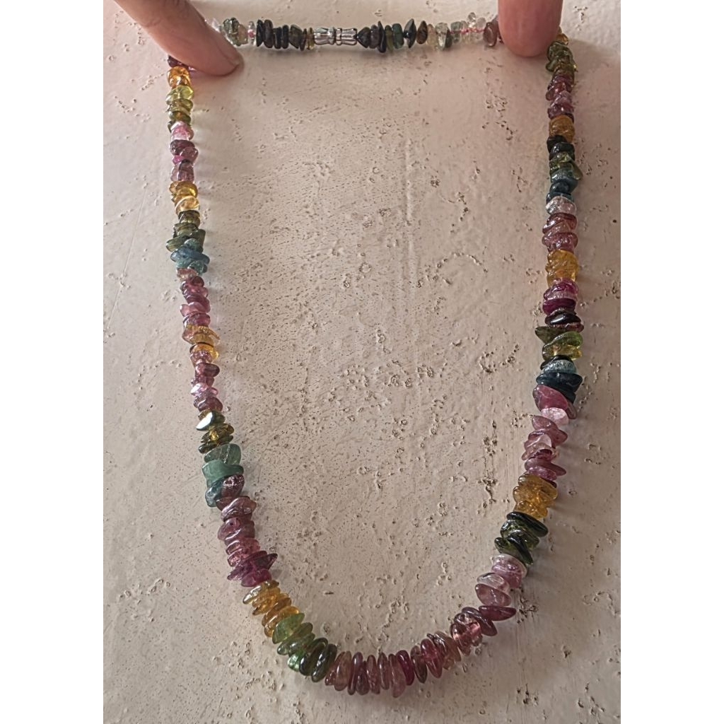 Kalung candy tourmaline chips Natural Top Grade
