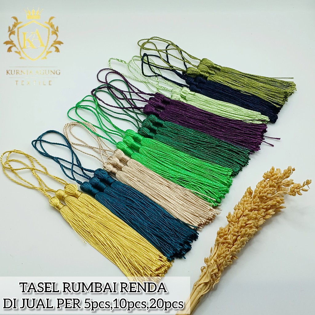 Grosir Per 5pcs, 10pcs, 20pcs Tassel Rumbai / Tasse Gantung / Gantungan Tasbih / Kerajinan Tangan