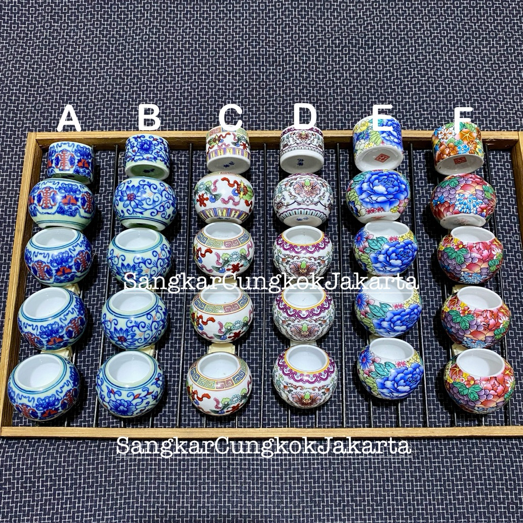 Cepuk Keramik Premium Cungkok Full Print Pleci Sanger Finch