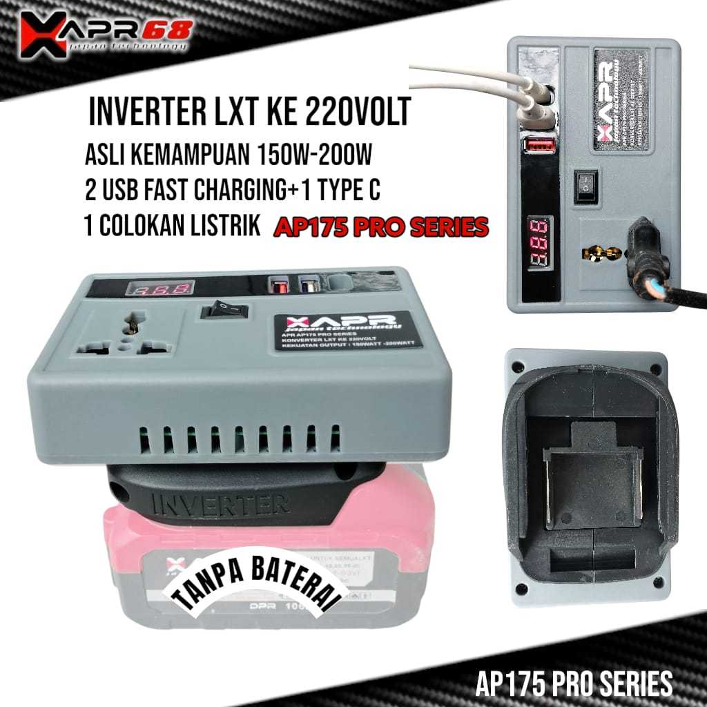 Inverter genset baterai LXT ke listrik 220volt PLN XAPR apr ap175pro pengubah baterai jadi listrik