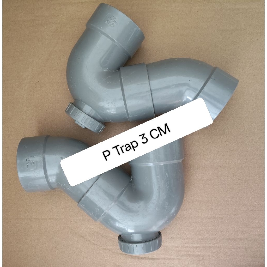 P Trap 3 Inch CM / Leher Angsa P Trap 3 Inch CM PVC / Fitting Pipa P-Trap 3 Inch CM